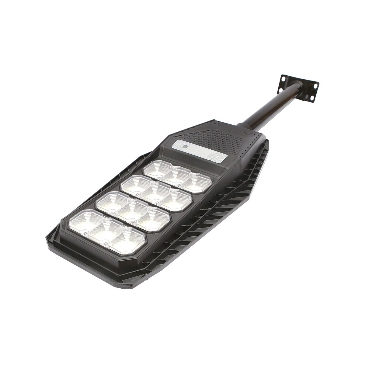 Lampa solara LED iluminat stradal 200W, 6500K, IP65 cu panou solar senzor de miscare si prindere pe stalp Breckner Germany
